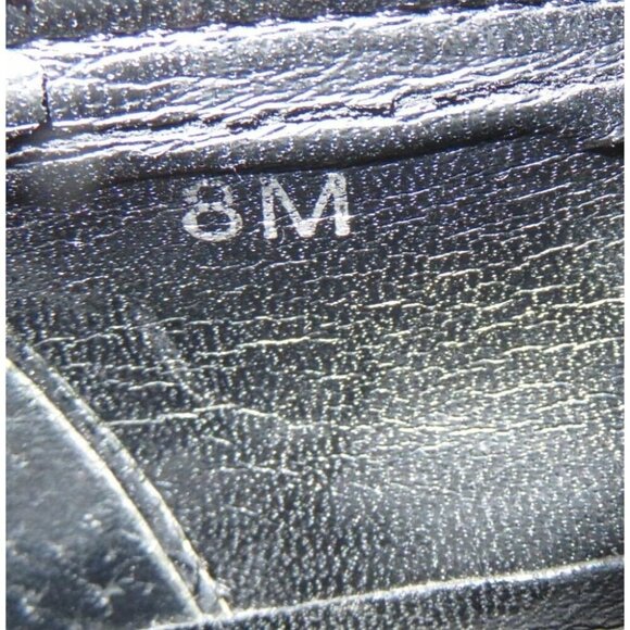 Vaneli Gelise Black Italian Calf Leather Square Toe Bow Embellished Loafer sz 8 - Picture 14 of 14